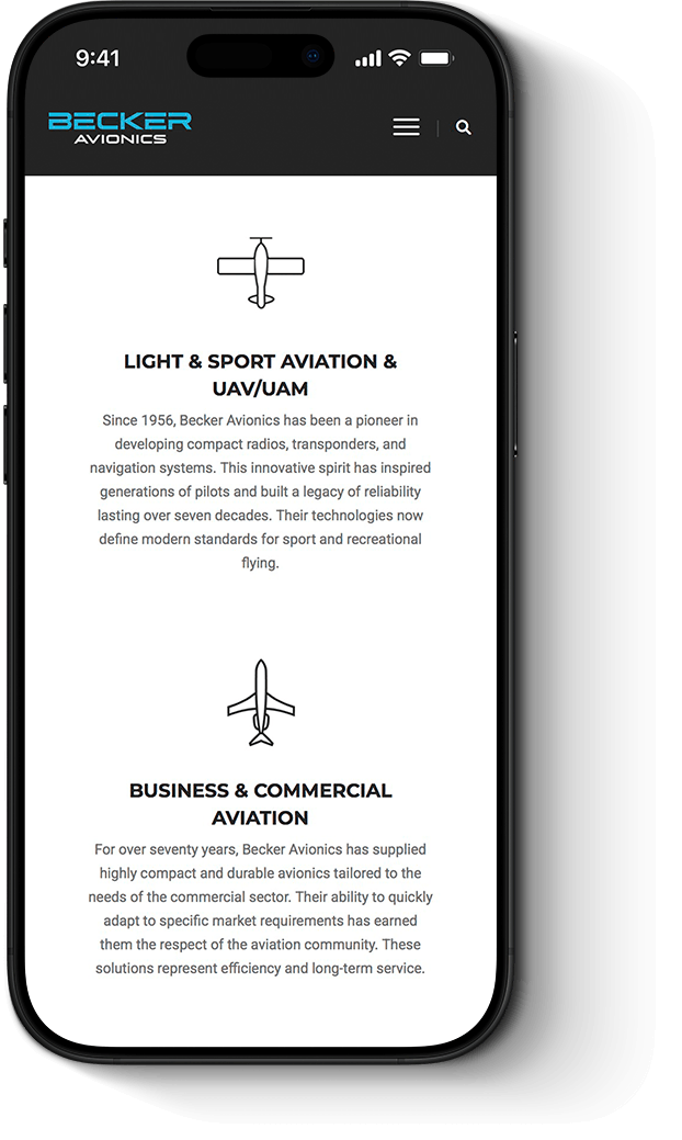 Skyneq Project - Becker Avionics East Europe iPhone