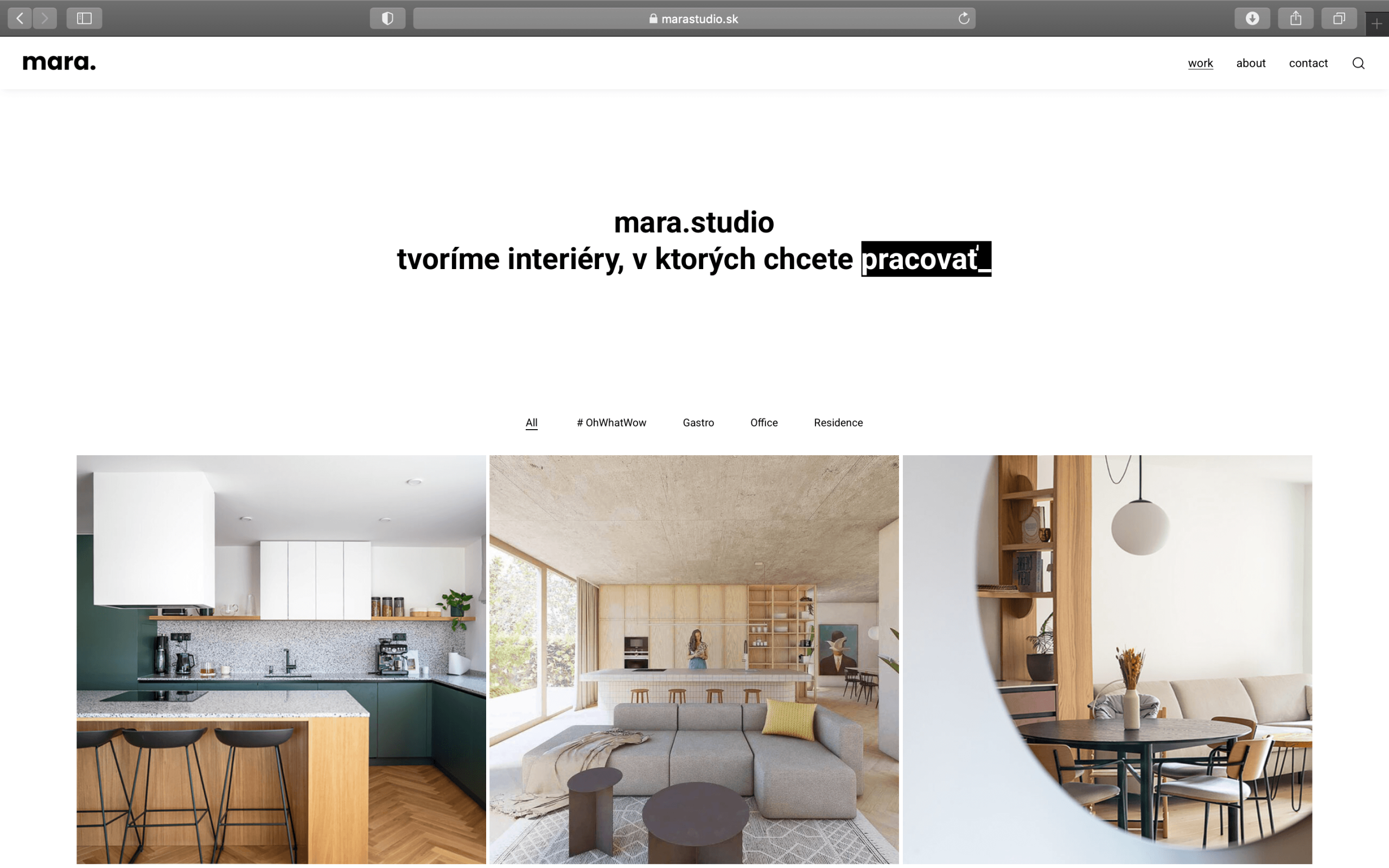 Skyneq Projct - mara.studio Web Frame Presentation Safari