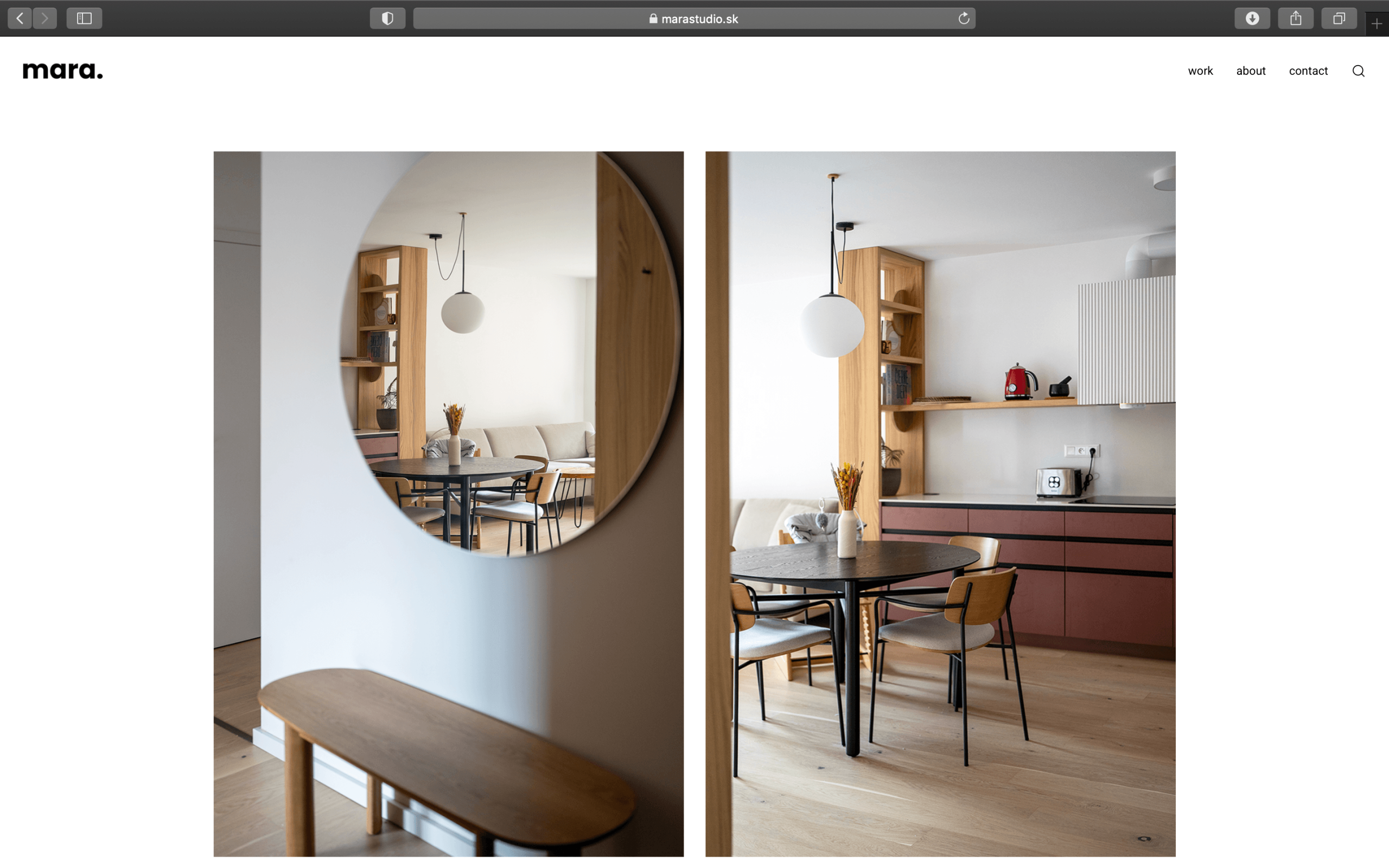 Skyneq Projct - mara.studio Web Frame Presentation Safari