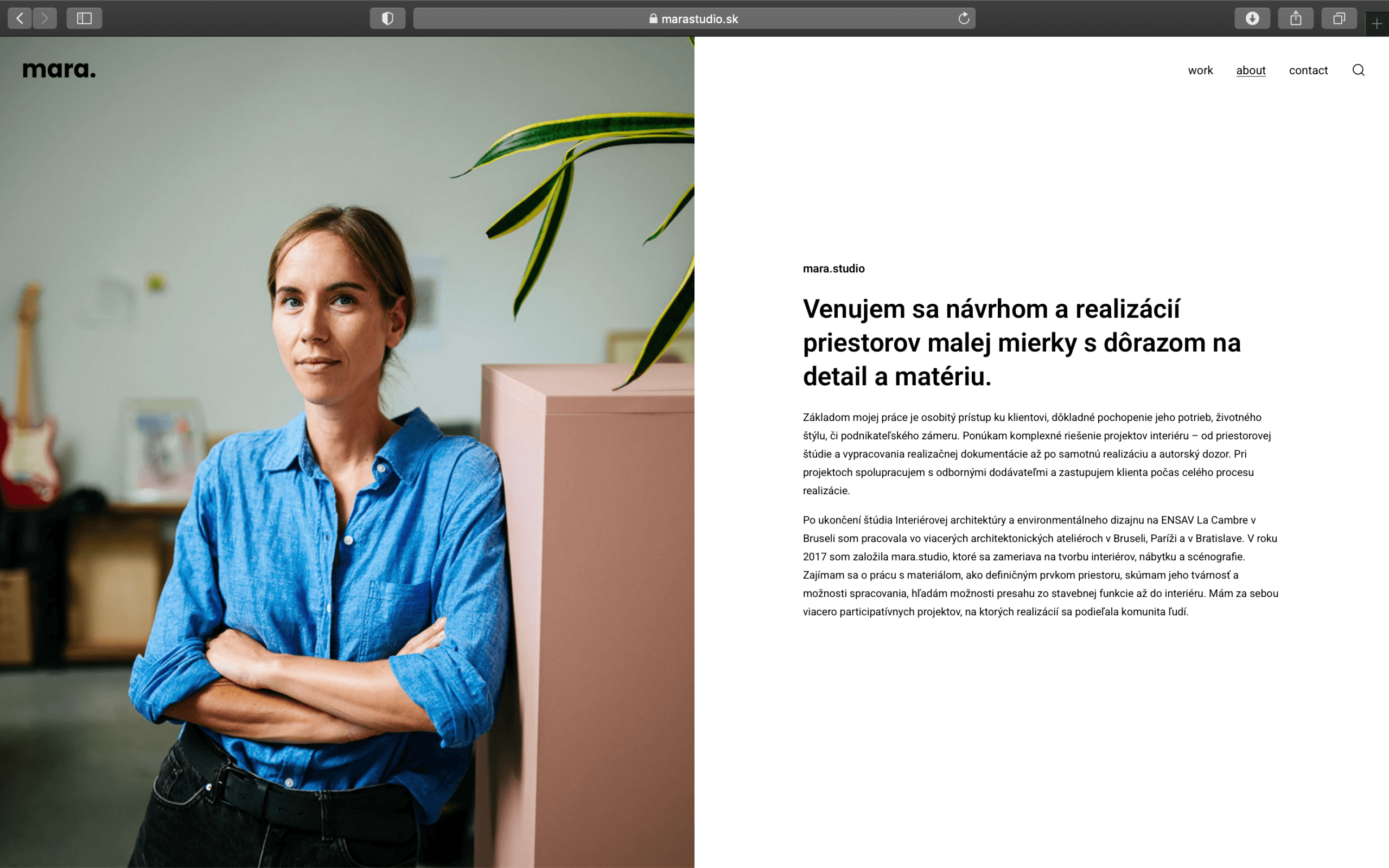 Skyneq Projct - mara.studio Web Frame Presentation Safari